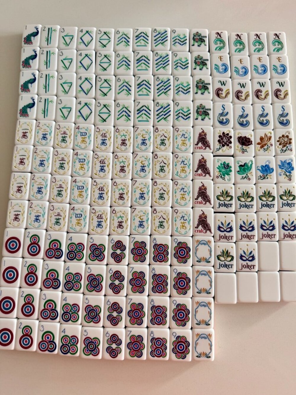 ORANGE AMERICAN MAHJONG TILE SET -UNBRANDED - Picture 2 of 16